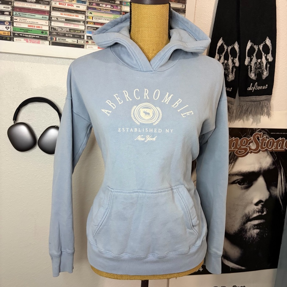 Abercrombie & Fitch Light Blue Hoodie